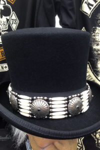 Beaded Concho Hat Band 6 Strand Handmade with Pipe Bone Beads