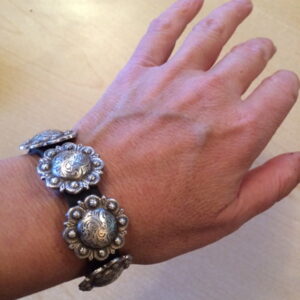 Roy Rogers Buffalo Band Leather Bracelet Black Oil Tanned Latigo