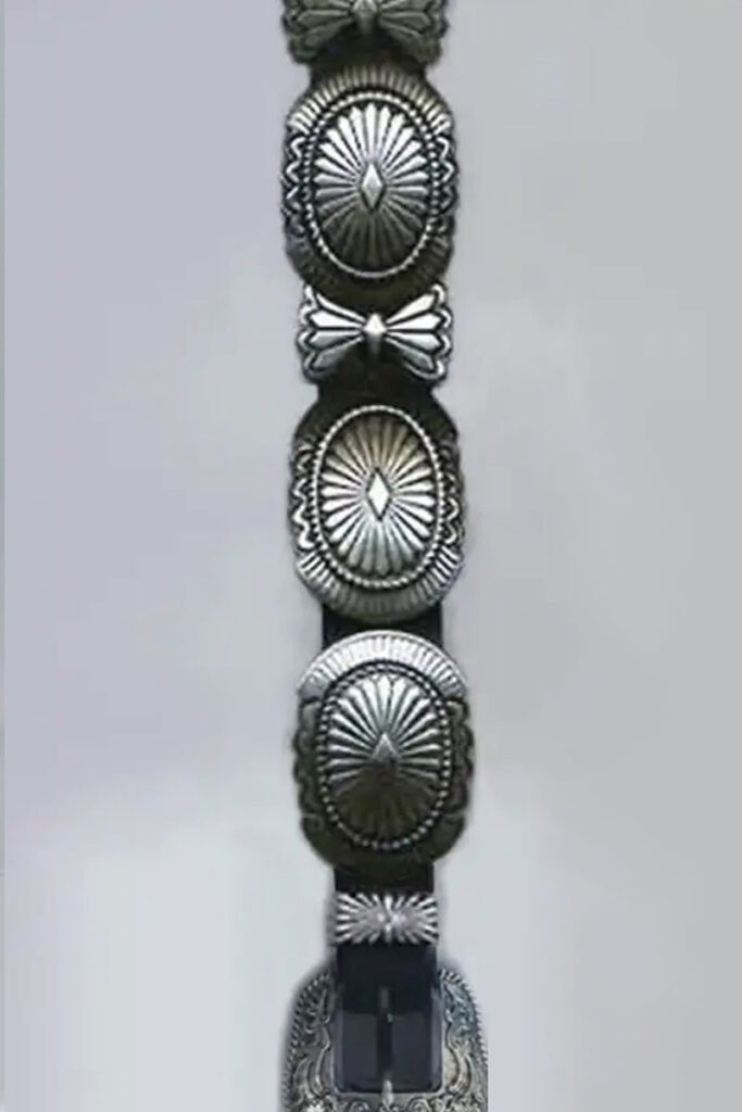 Heavy Latigo Leather and Large Plate Concho Belt Unique & Buckles