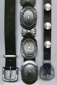 Heavy Leather & Concho Belt Buffalo, Indian Head Nickel Conchos