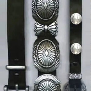 Heavy Leather & Concho Belt Buffalo, Indian Head Nickel Conchos