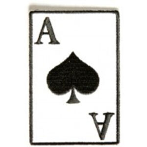 Ace of SpadesPatch Embroidered funny tab patch heat seal backing